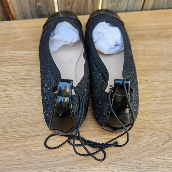 Aeizona Jean Con. Elegant Black Girls Flats Size 2M - Picture 13 of 15